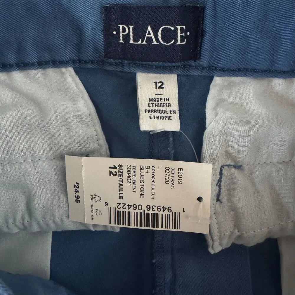 NEW The Children's Place Uniform Stretch Straight Chino Pants Kids Boys Size 12